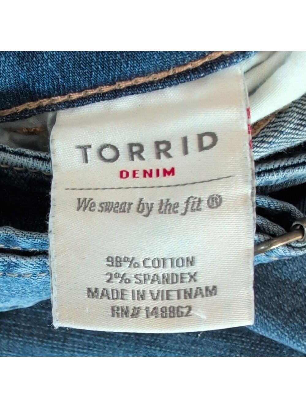 Torrid Classic Blue Women's Denim Jeans Overalls 20 C212 - Picture 9 of 10